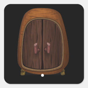 Glitch bag furniture cabinet firebog cabinet square sticker