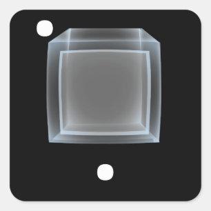 Glitch bag furniture transparent storage display b square sticker