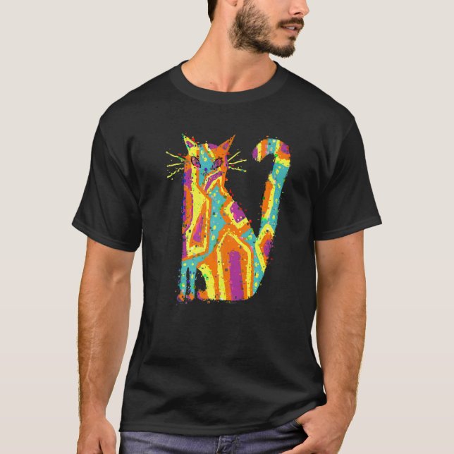 Glitch Cute Cat T-Shirt (Front)