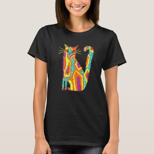 Glitch Cute Cat T-Shirt (Front)