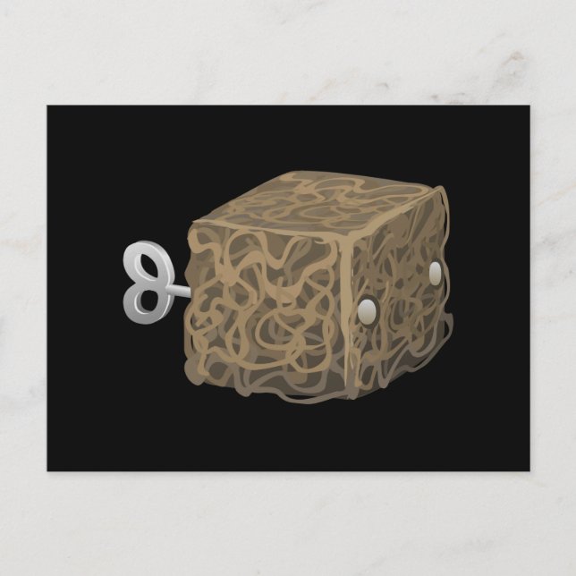 Glitch dustbunny cubimal postcard (Front)