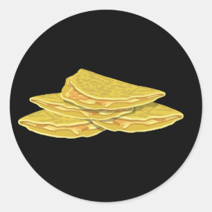 Glitch Food basic omelette Classic Round Sticker