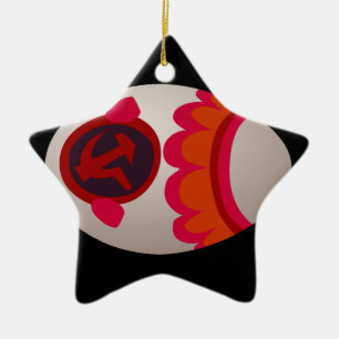 Glitch Food egg soviet Ceramic Ornament