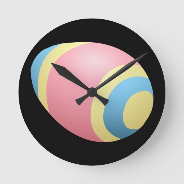 Glitch Food egghunt egg 4 Round Clock (Front)