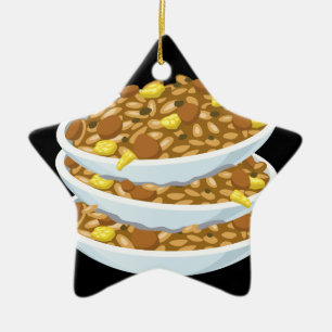 Glitch Food fried rice Ceramic Ornament