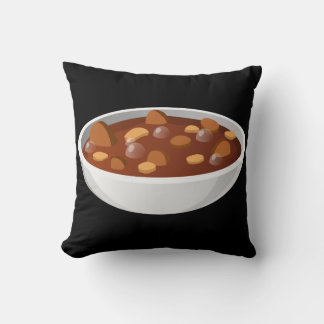 Glitch Food meat gumbo Throw Pillow