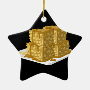 Glitch Food oaty cake Ceramic Ornament