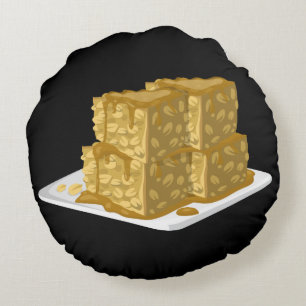 Glitch Food oaty cake Round Pillow