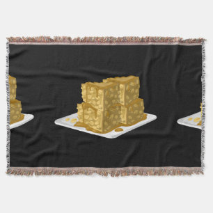 Glitch Food oaty cake Throw Blanket
