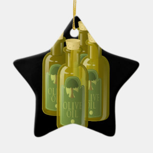 Glitch Food olive oil Ceramic Ornament