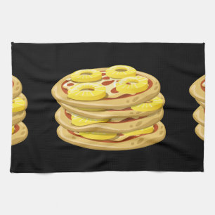 Glitch Food papl upside down pizza Kitchen Towel