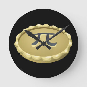 Glitch Food pi Round Clock
