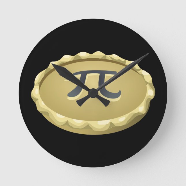 Glitch Food pi Round Clock (Front)