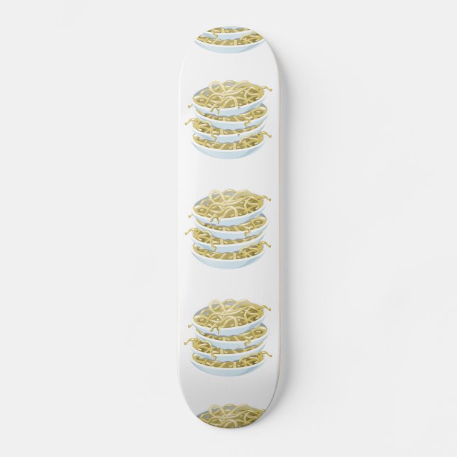 Glitch Food plain noodles Skateboard (Front)