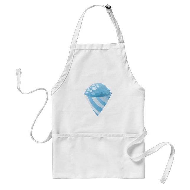 Glitch Food sno cone blue Standard Apron (Front)