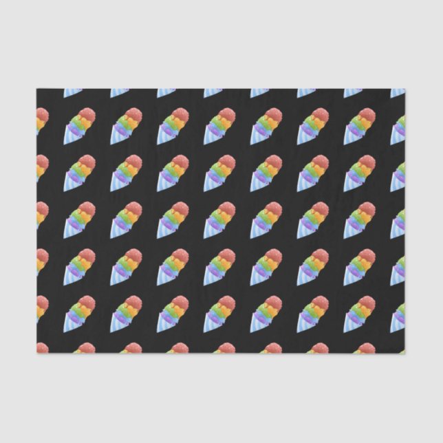 Glitch Food sno cone rainbow Tissue Paper (Front)