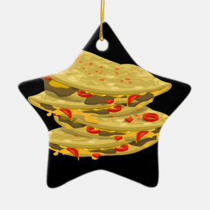 Glitch Food spicy quesadilla Ceramic Ornament