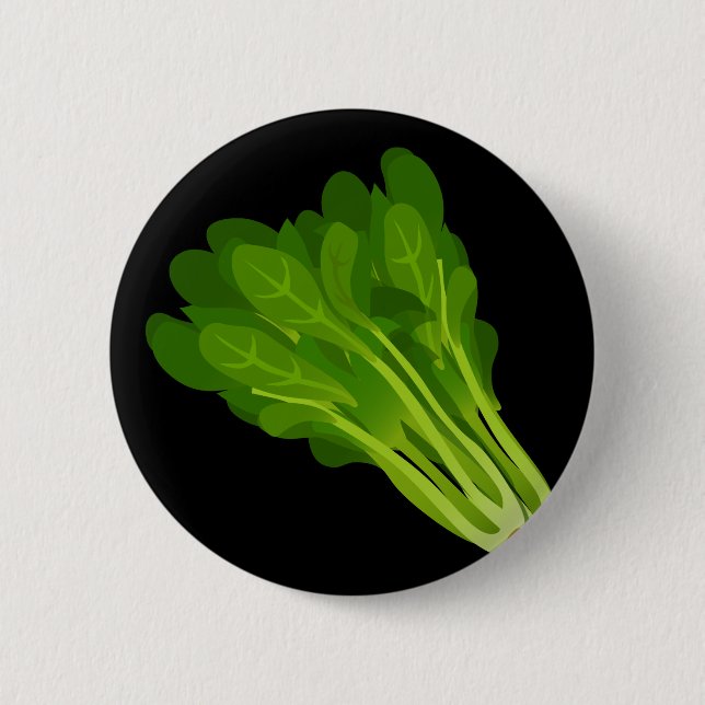 Glitch Food spinach 2 Inch Round Button (Front)