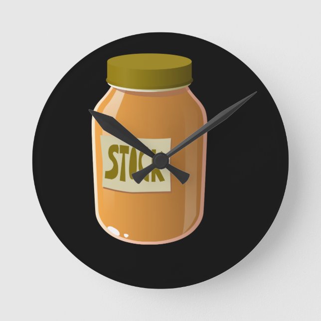 Glitch Food stock sauce Round Clock (Front)