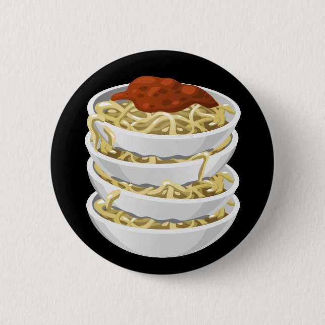 Glitch Food tasty pasta 2 Inch Round Button (Front)