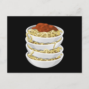 Glitch Food tasty pasta Postcard