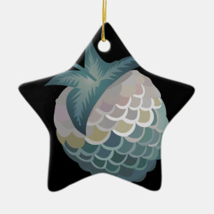 Glitch Food tuna berry Ceramic Ornament