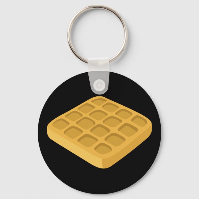 Glitch Food waffles Keychain (Front)