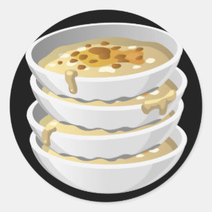 Glitch Food yummy gruel Classic Round Sticker