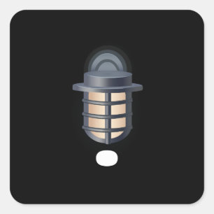 Glitch furniture aluminum wall lamp square sticker