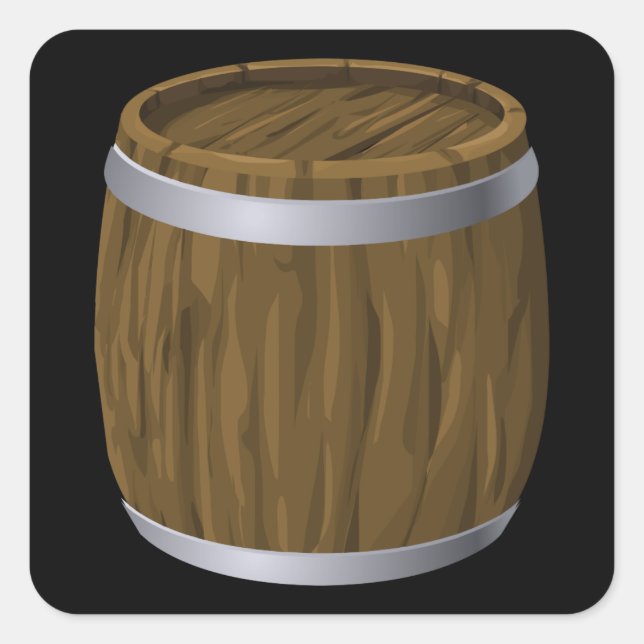 Glitch Furniture bag cabinet barrel Square Sticker (Front)