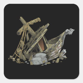 Glitch furniture chassis shipwreck square sticker