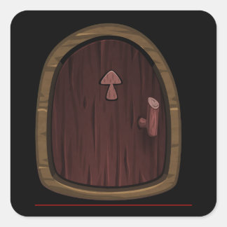 Glitch furniture door firebog door square sticker