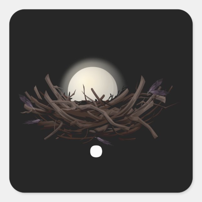 Glitch furniture rook wall lamp square sticker (Front)