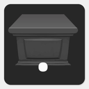 Glitch furniture sidetable black onxy short pedest square sticker