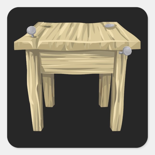 Glitch furniture sidetable square sticker (Front)