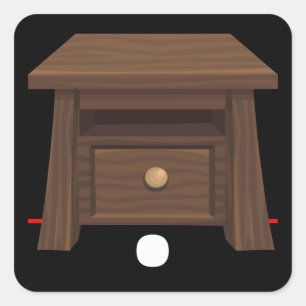 Glitch furniture sidetable wood side table square sticker