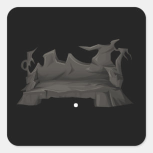 Glitch furniture sofa hell sofa square sticker