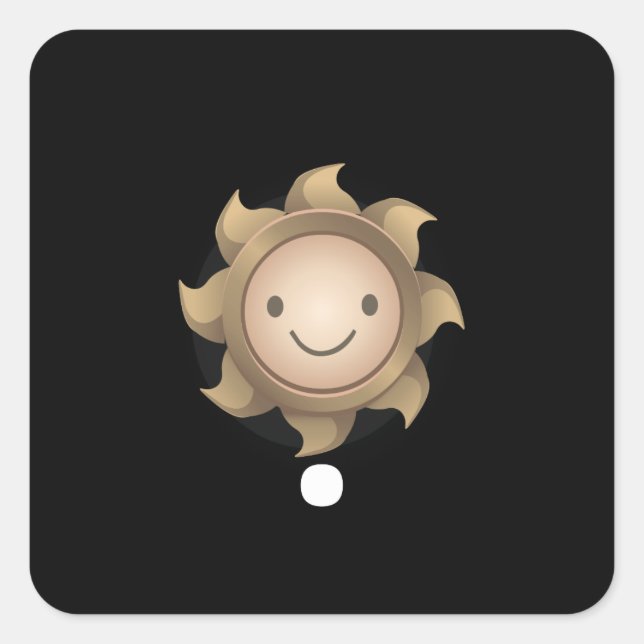 Glitch furniture sun wall lamp square sticker (Front)