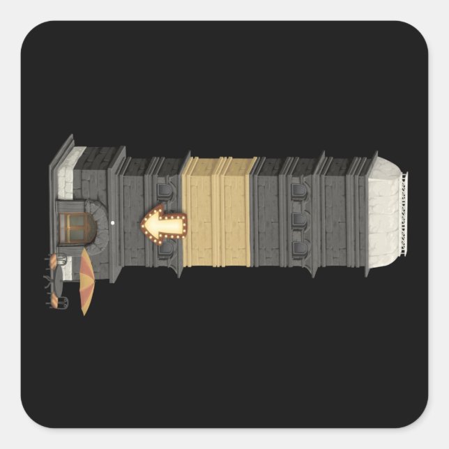 Glitch furniture tower chassis side square sticker (Front)