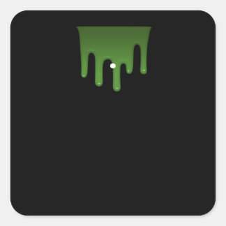 Glitch furniture wall decor green slimy square sticker