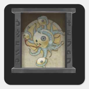 Glitch furniture wall decor tii square sticker