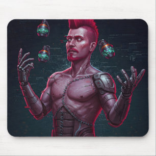 Glitch Juggler Mouse Pad