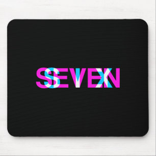 Glitch Optical Illusion Six Seven 6 7 Meme Gen Alp Mouse Pad
