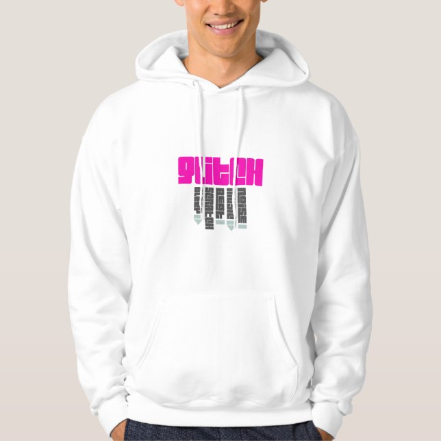 Glitch Pink Hoodie (Front)