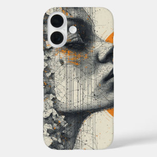 Glitch Portrait // Sunspot iPhone 16 Case