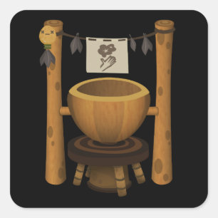 Glitch Shrines npc shrine firebog alph Square Sticker