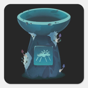 Glitch Shrines npc shrine uralia cosma Square Sticker