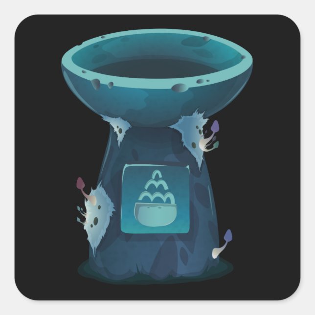 Glitch Shrines npc shrine uralia pot Square Sticker (Front)