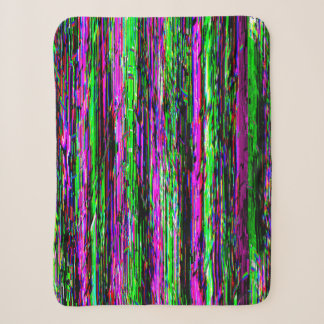 Glitch tech abstract pattern sherpa blanket