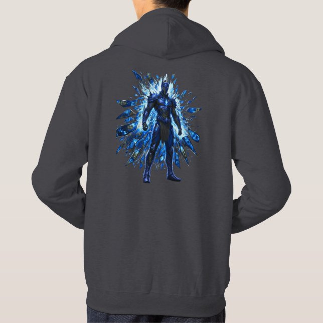 Glitchcore Ice Shard Power Vibe Hoodie (Back)